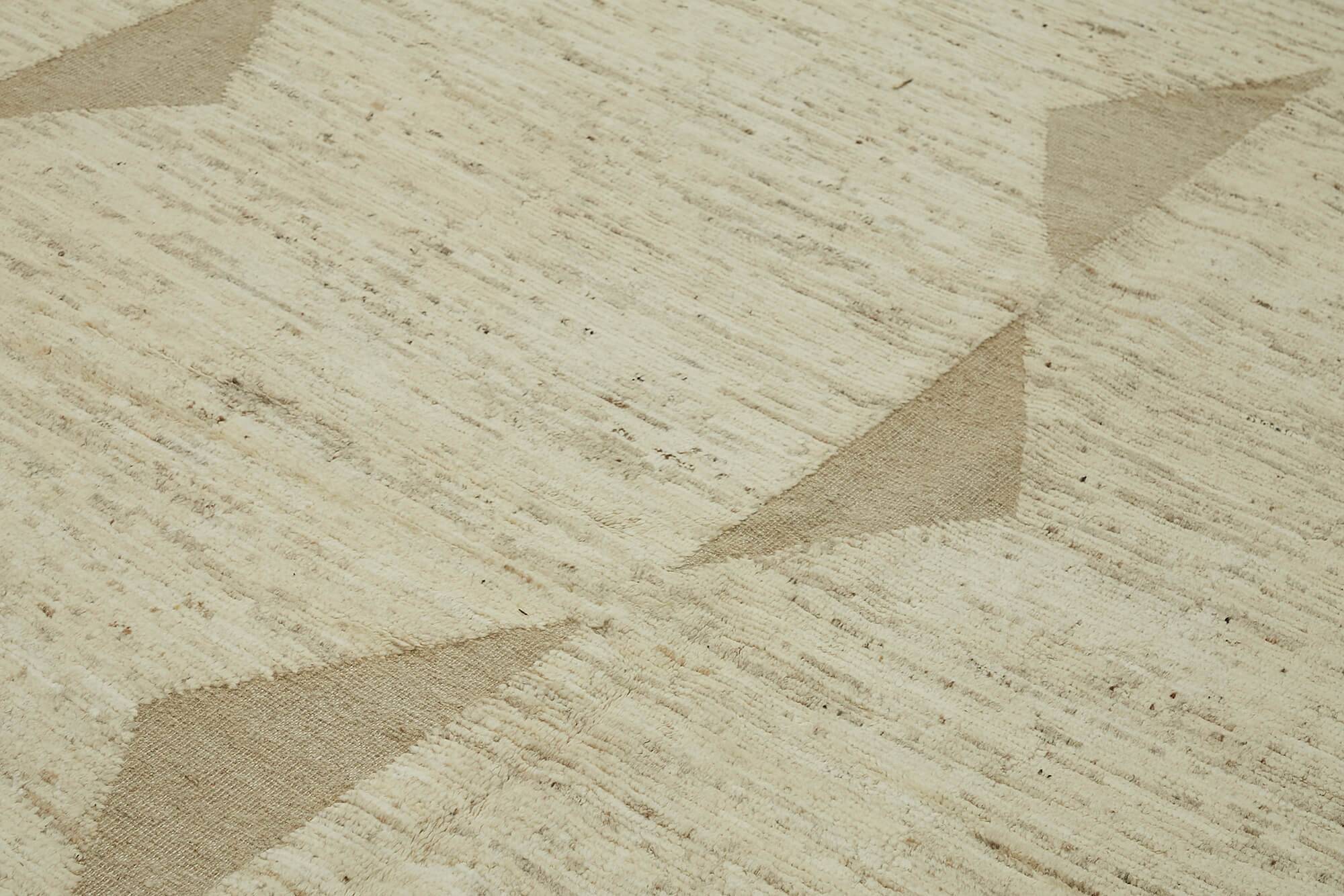 Handmade Tribal Decorative 311 cm x 417 cm Beige Wool Carpet