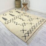 Handmade moroccan berber carpet 263 x 153 cm