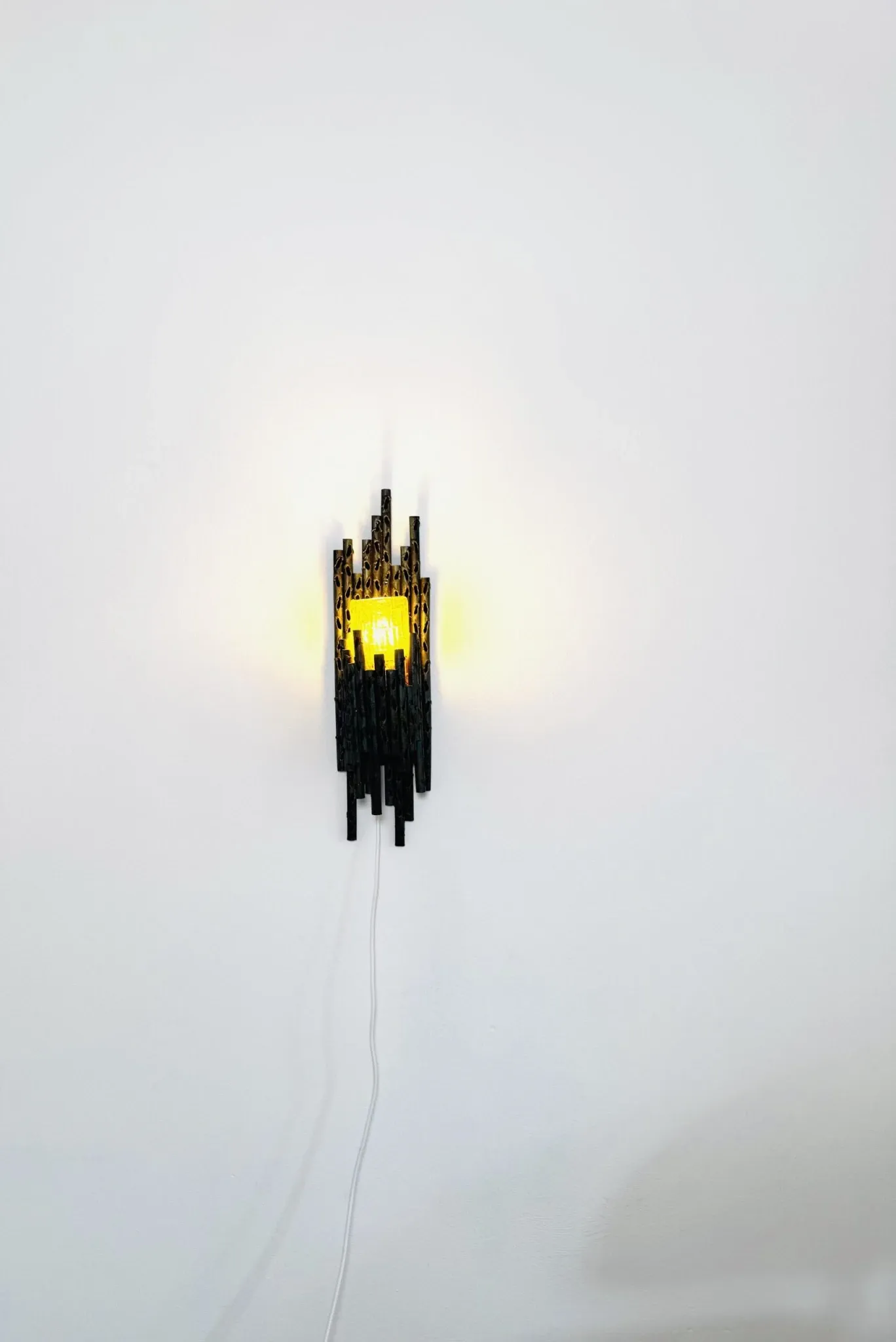 Brutalist Wall Lamp By Marcel Fantoni For Fantoni Studio Firenze, Italy, 1960S