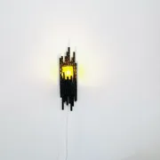Brutalist Wall Lamp By Marcel Fantoni For Fantoni Studio Firenze, Italy, 1960S