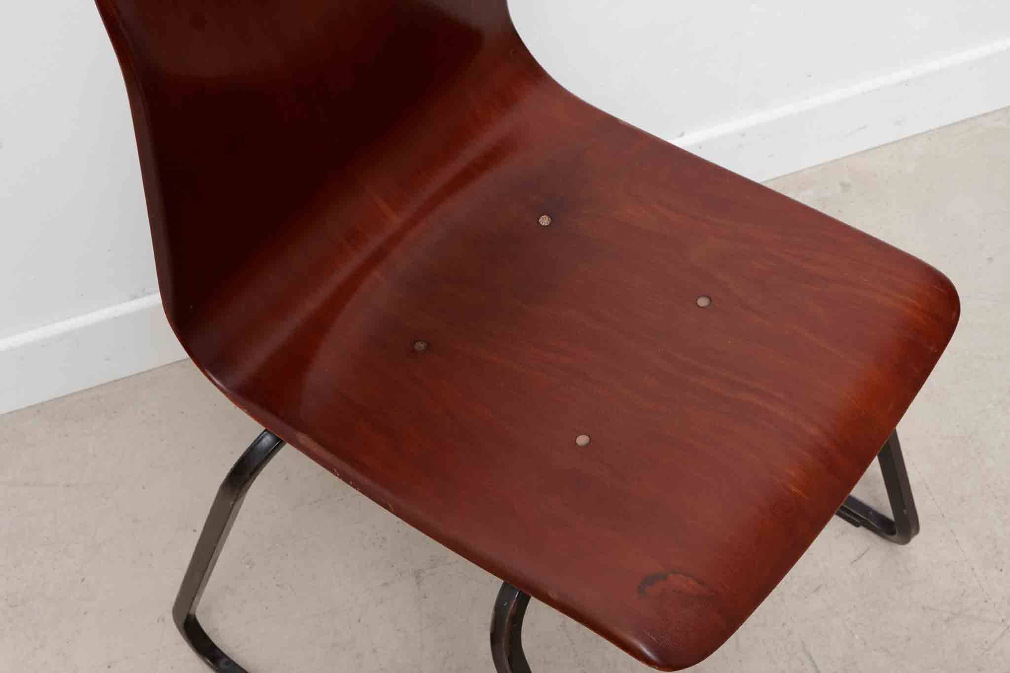 Vintage Galvanitas S23 Mahogany and Brown Chair