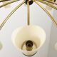 Sunburst chandelier brass of Kalmar Italy 1950 s