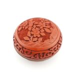 Chinese cinnabar lacquer box, vintage