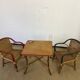 Ensemble table et fauteuils salon en rotin enfants
