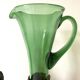 Pitcher and bottle in tinted glass and rattan, Italy, 1960s/1970s