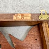 Old teak frame "fish" Scandinavian design of the 60s vintage decoration