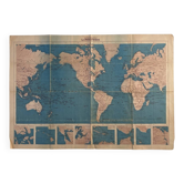 Planisphère mappemonde vintage 1939