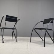 Set of 6 Post modern dining chairs, 1980s