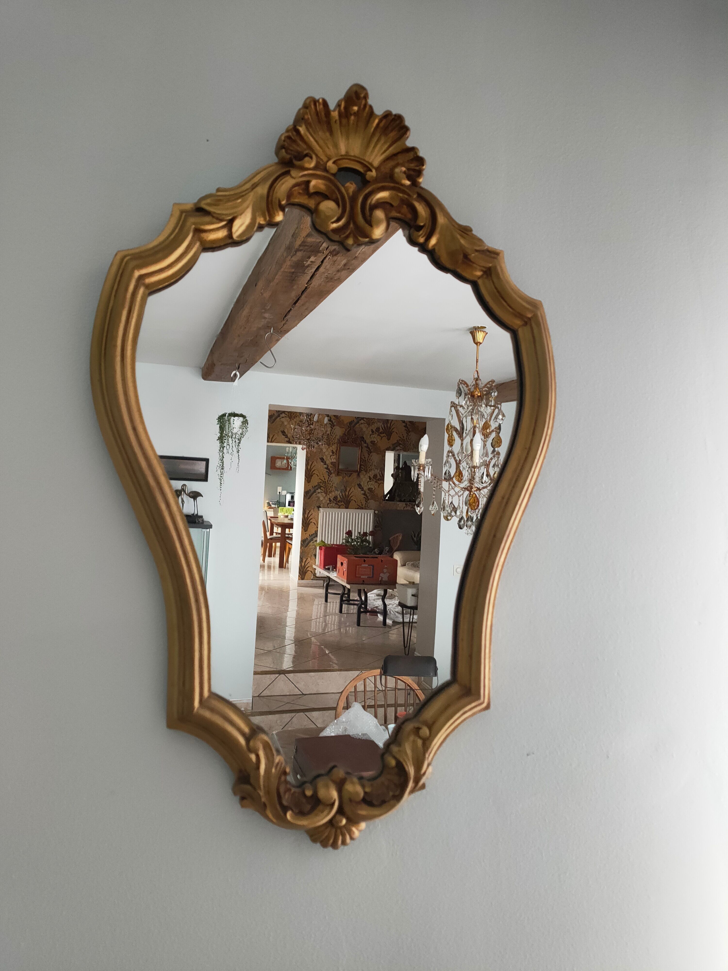 Gilded style mirror, 61x39 cm