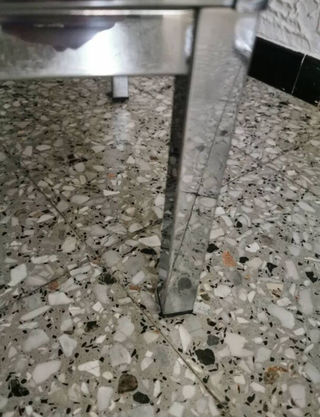 Rosewood and chrome display cabinet, 1970s-80s.