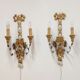 Polychrome beech wood sconces. Spain 1900