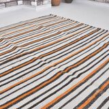 Oushak Vintage Stripe Hemp Rug sku 3683