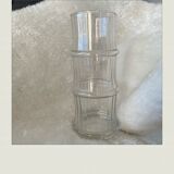 Vintage bamboo-shaped glass vase