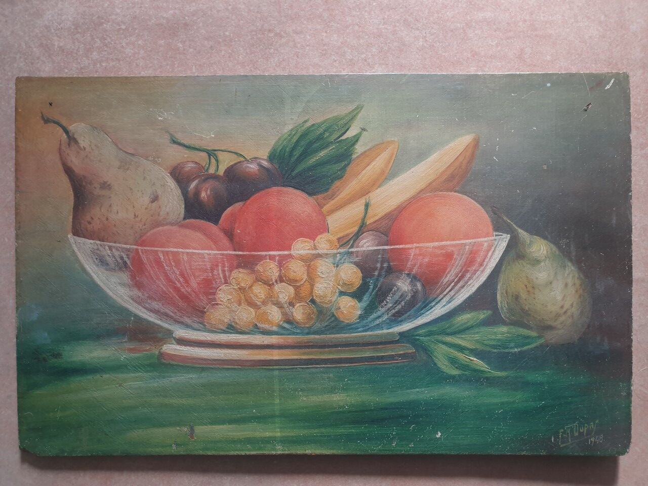 Oil on antique panel