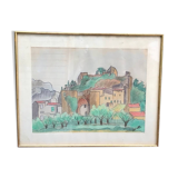 Tableau village fortifié