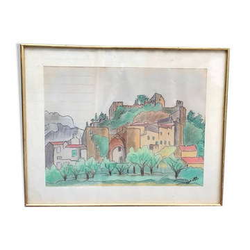 Tableau village fortifié
