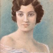 Portrait hommage de 1942 au pastel