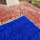 Large Beni Ouarain Berber rug in Majorelle blue, 300x200 cm – thick wool