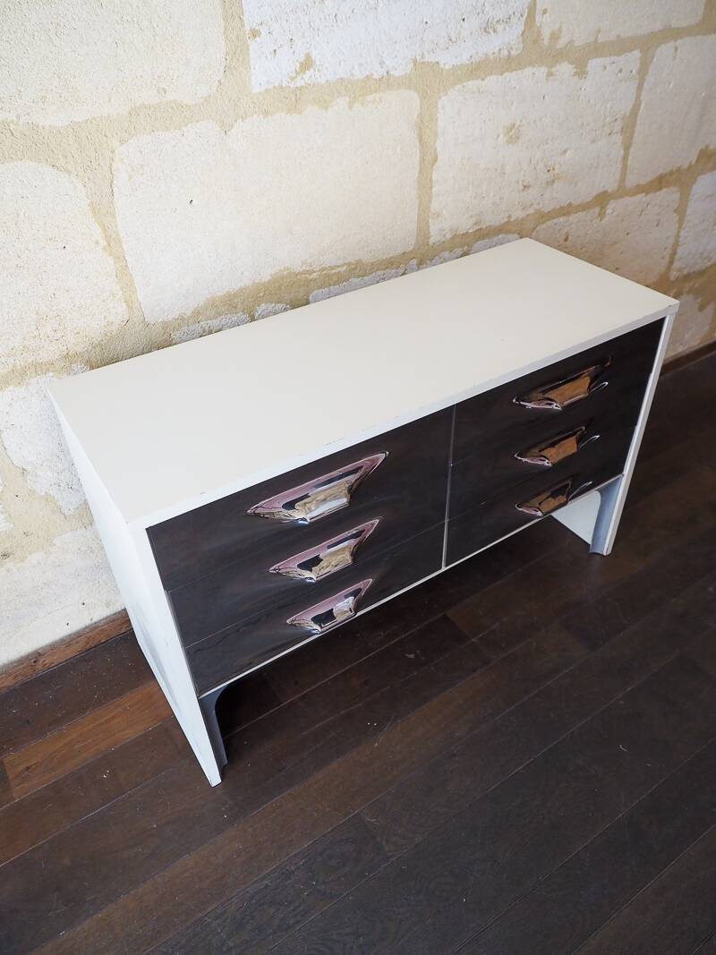 DF-2000 Commode by Raymond Loewy – chrome – Space Age design