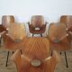 Set of 6 Italian Vittorio Nobili Medea chairs with armrests for Fratelli Tagliabue