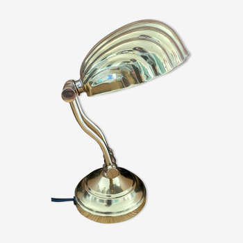 Art Deco brass shell lamp