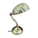 Lampe coquille en laiton art déco