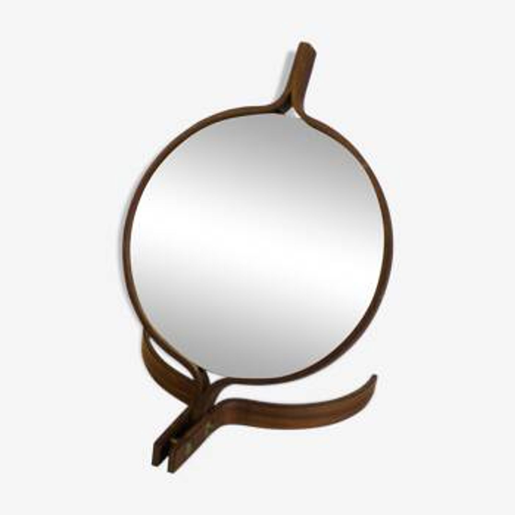 Teak mirror by Bech & Starup for Den Permanent Copenhagen, 1960.