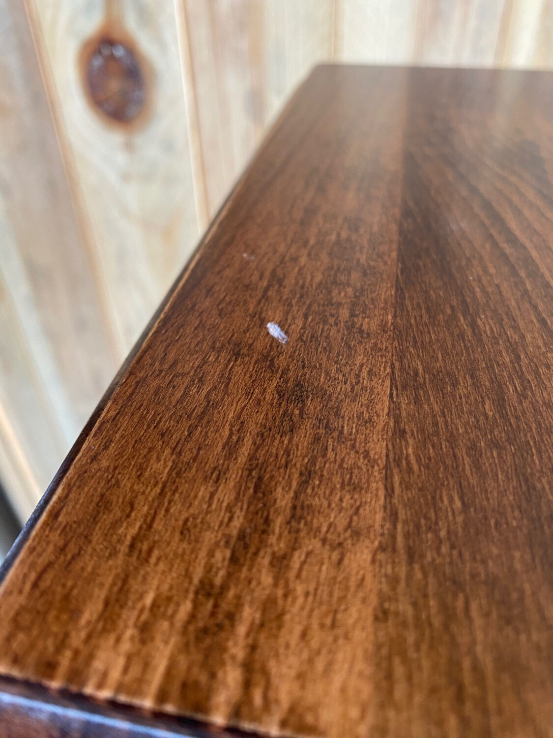 Wooden pedestal table