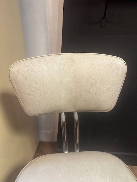 Vintage metal and leather office chair