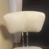 Vintage metal and leather office chair