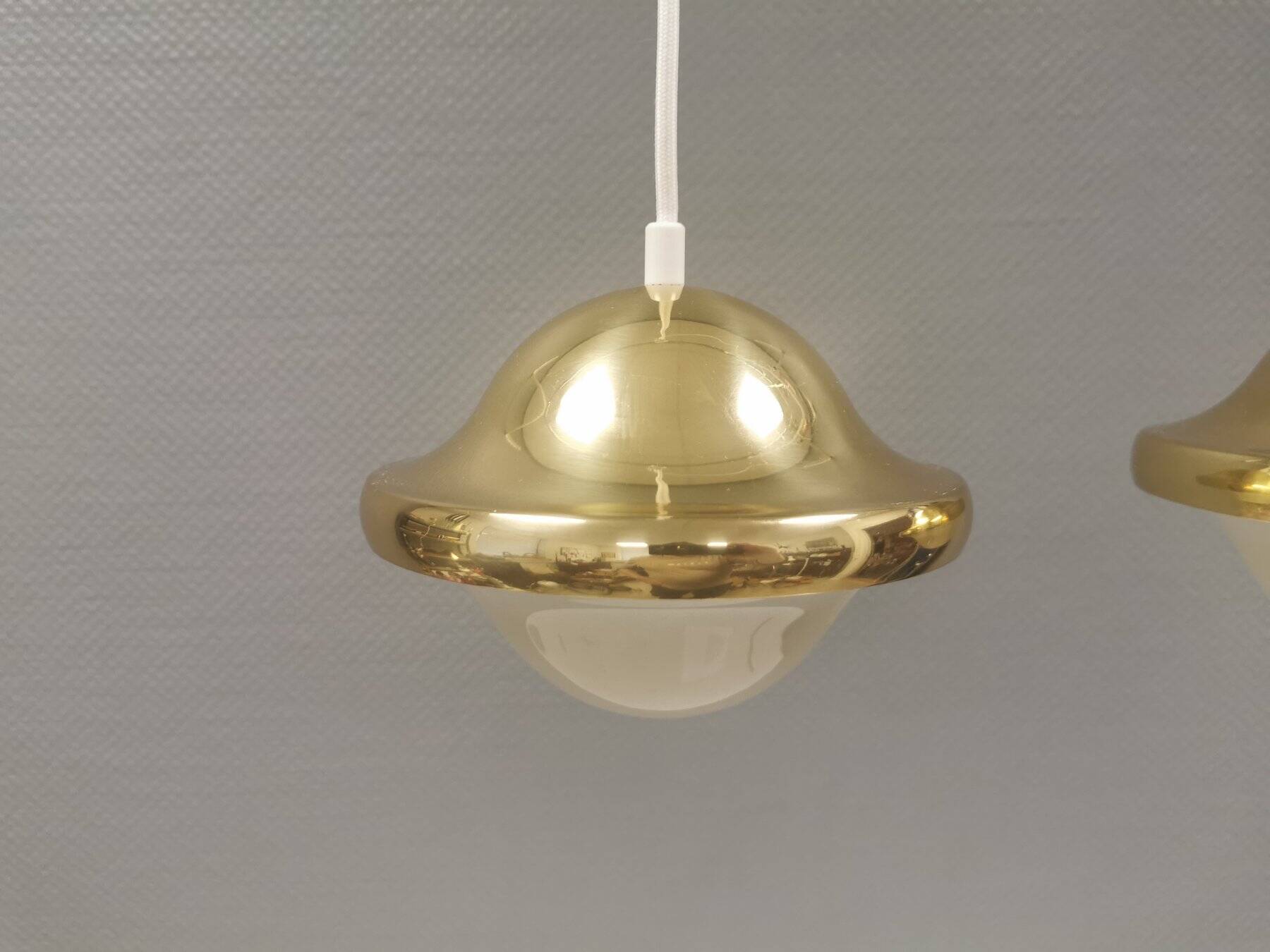 Two very beautiful and original ‘Bubi’ pendant lamps, Denmark, 1960s.