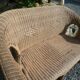 Bench 2 seats wicker