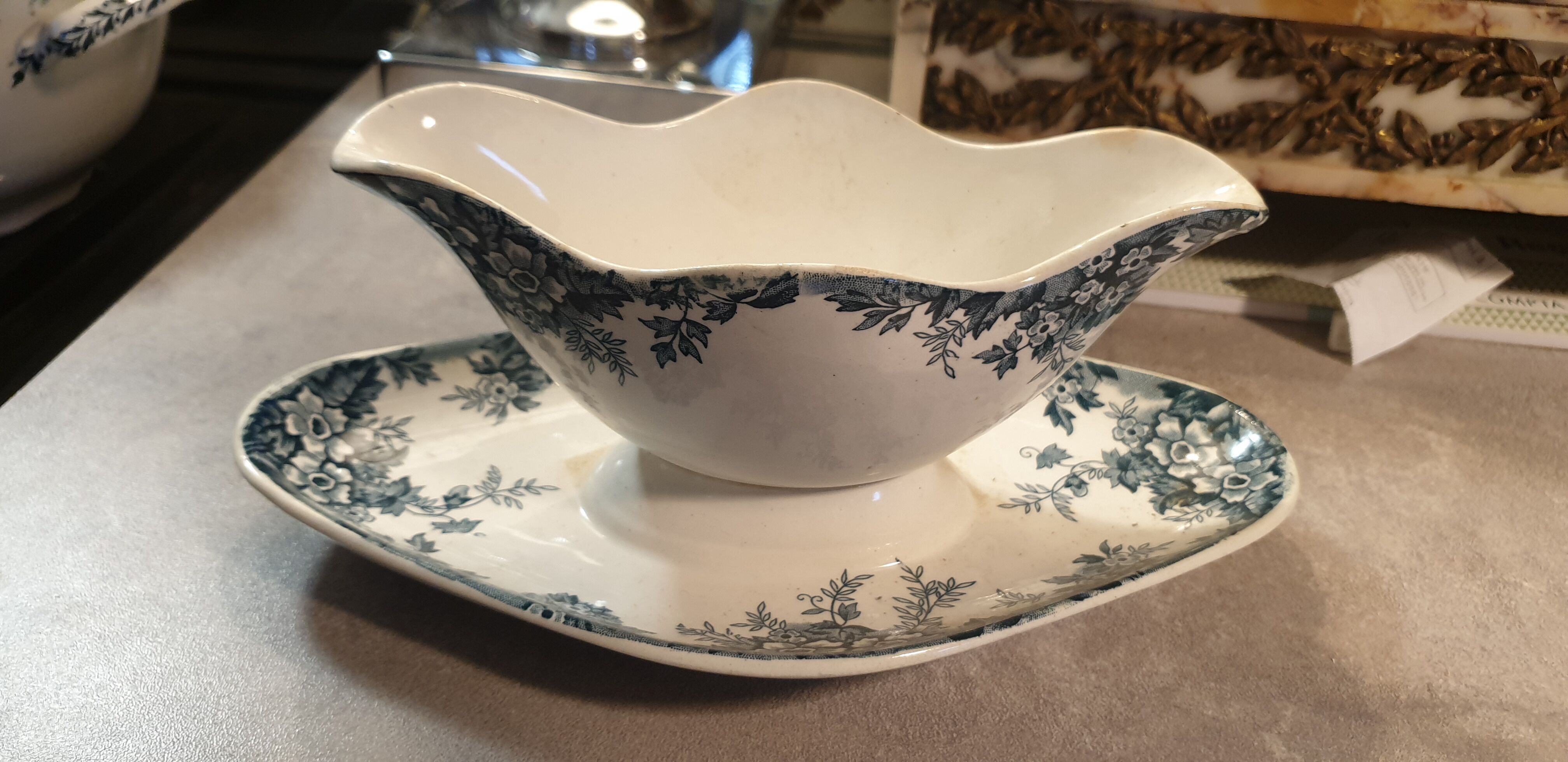 Earthenware service st amand early twentieth century