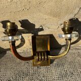 Antique Art Deco wall sconces attributed to Jacques Adnet.
