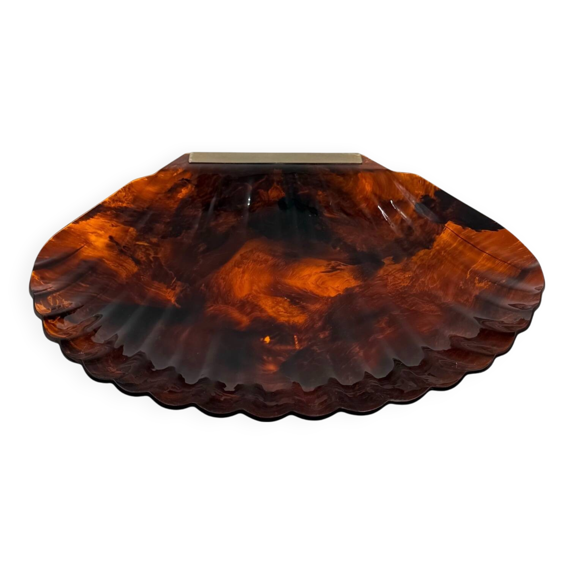 Hollywood regency shell shaped centerpiece, Italy 1970s
