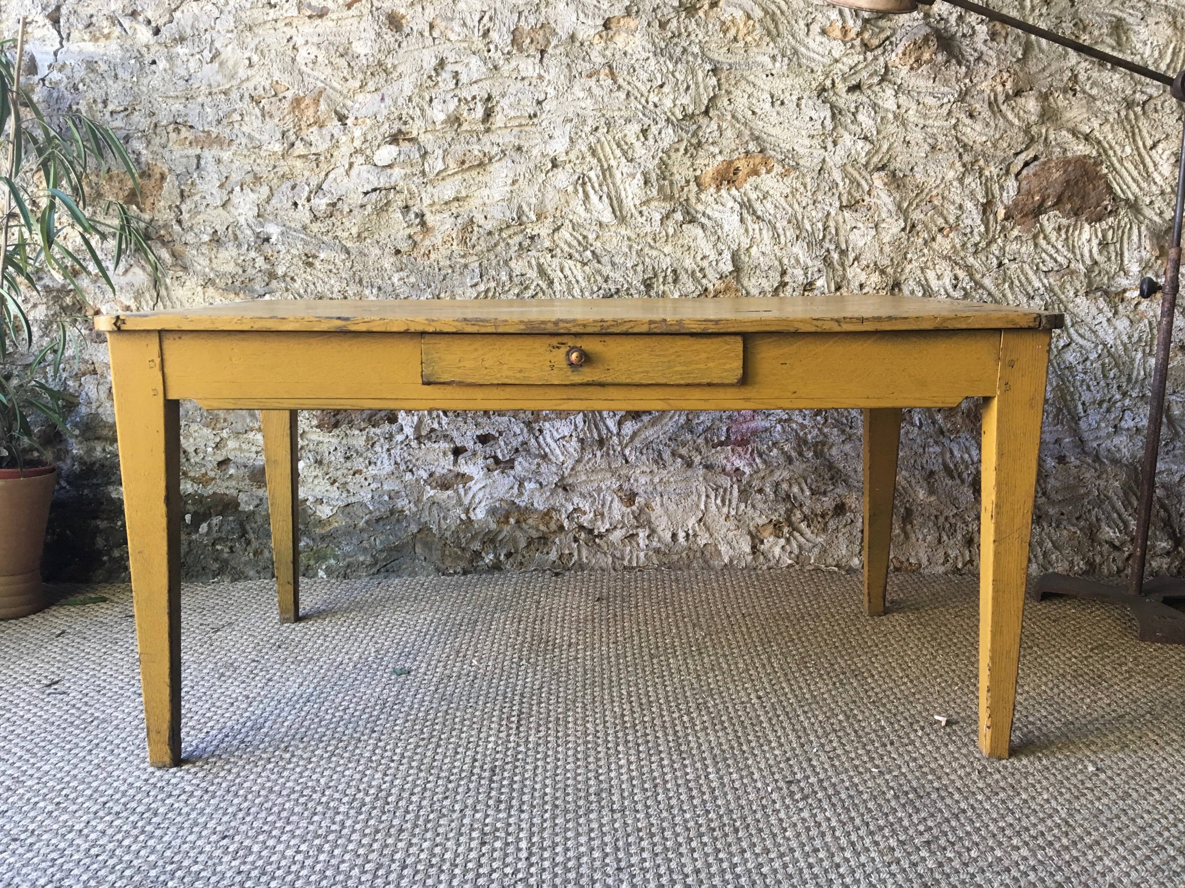 Vintage oak farm table