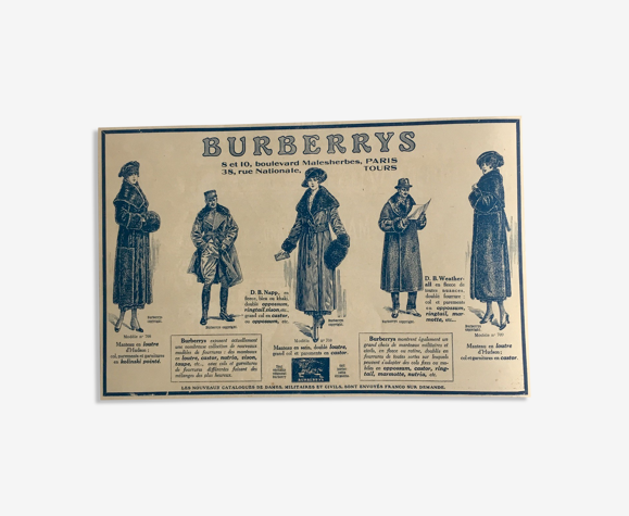 Advertising poster Burberry 1918 | Selency