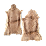 Set of 2 beige goat skins