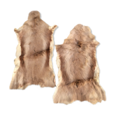 Set of 2 beige goat skins