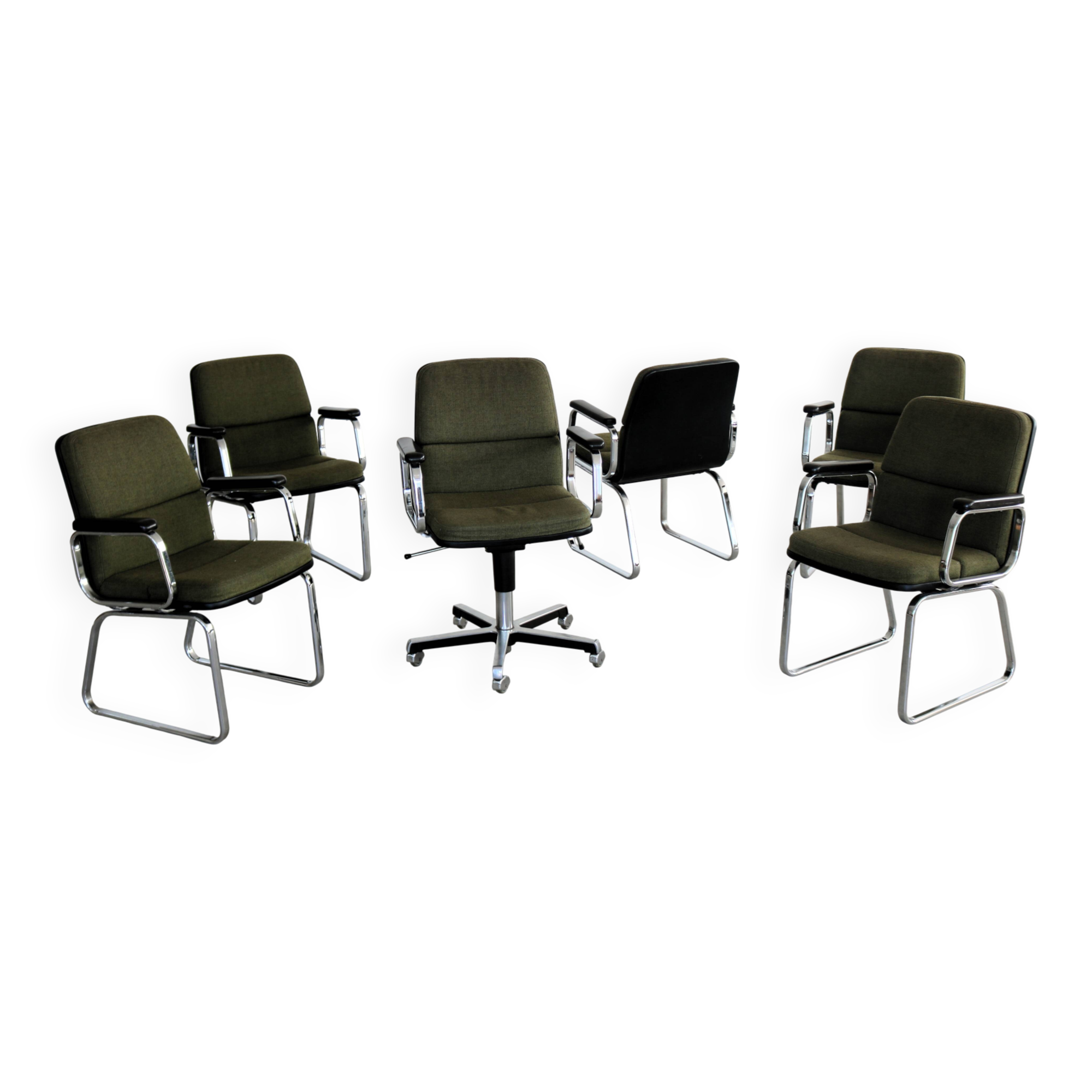 vintage conference chairs | chairs | set of 6 | 1960s