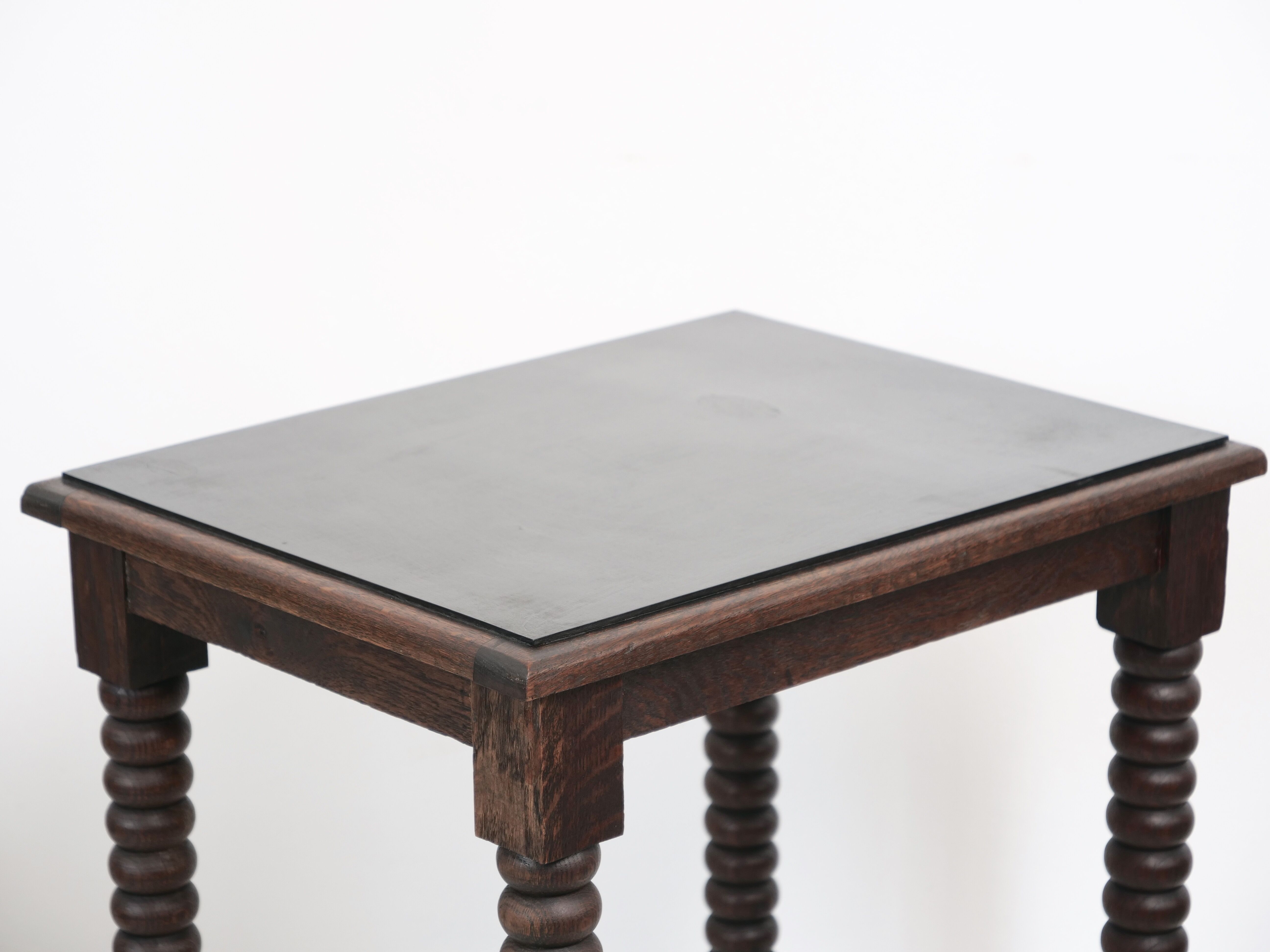 Wooden table legs in coils
