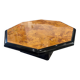Table basse en loupe d’orme vintage 70s