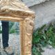 Antique Louis XVI style gilded wood mirror