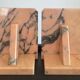 Pair of Art Deco marble bookends