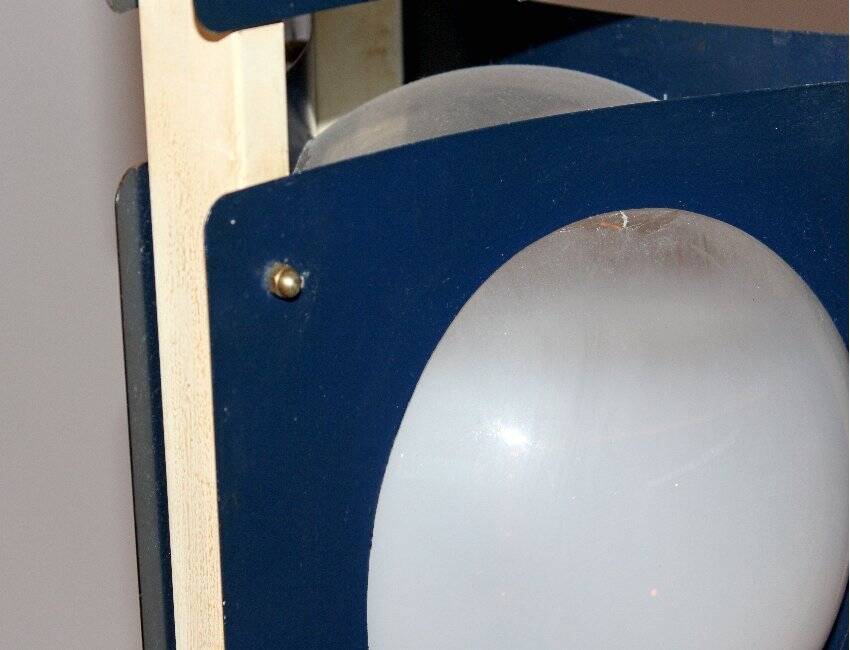 Lampadaire Vintage en Métal Bleu et Blanc, Italie