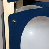 Lampadaire Vintage en Métal Bleu et Blanc, Italie