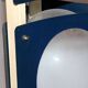 Vintage Floor Lamp in Blue and White Metal, Italy