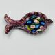 Vintage Fish Bowl Enamel on Copper Modernist 70s