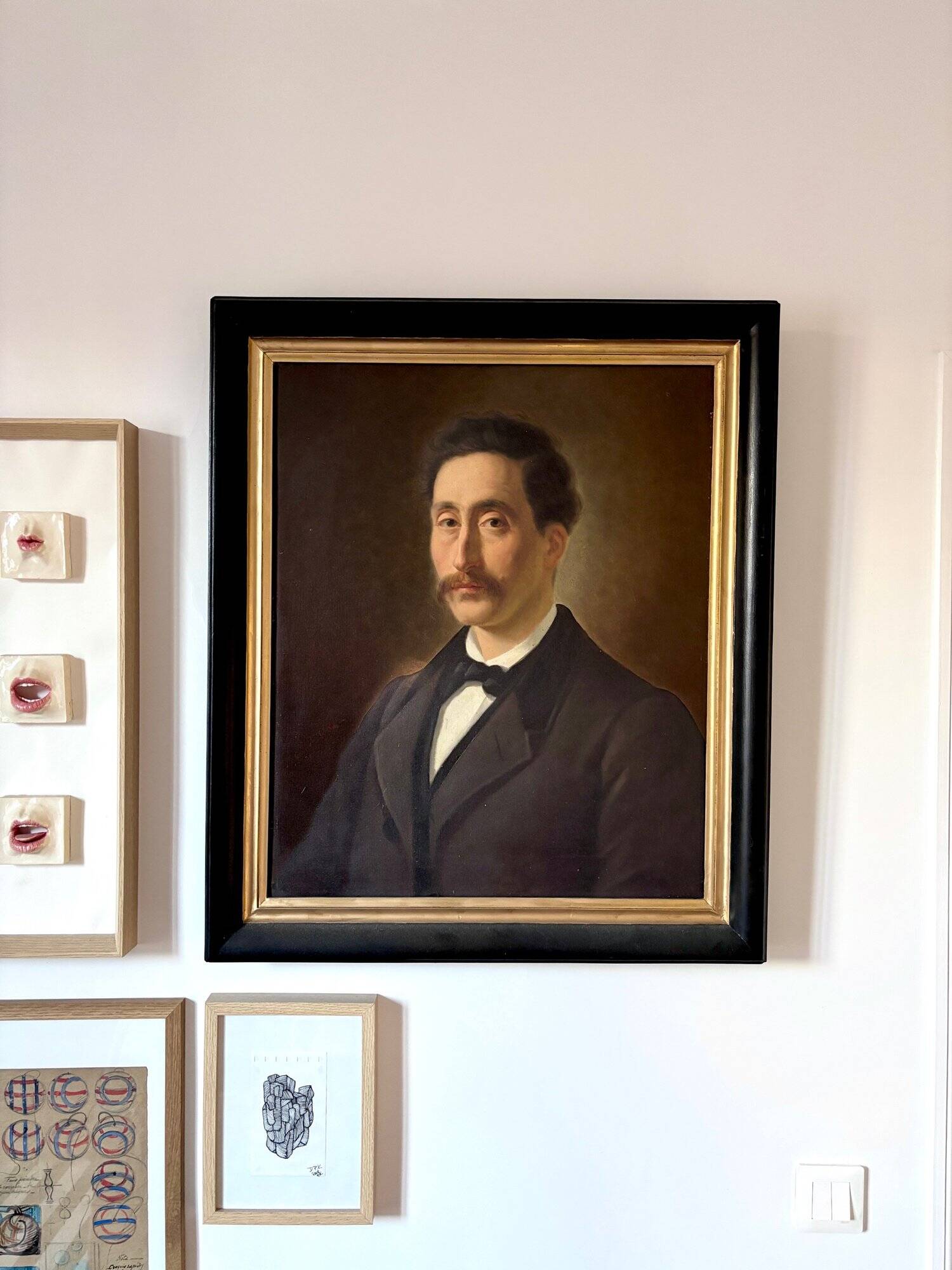 "Alphonse" - Portrait, oil painting on framed canvas - 1864, ☐ 76 x 65 cm