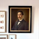"Alphonse" - Portrait, peinture à l’huile sur toile encadrée - 1864, ☐ 76 x 65 cm